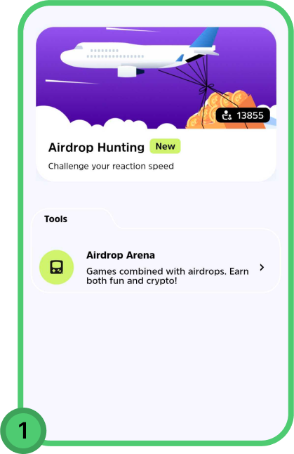 Crypto airdrop game, play and earn Bitcoin, crypto tool
