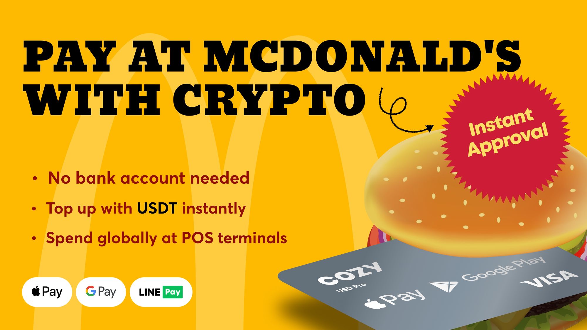 How to Pay with USDT at McDonald's Using Cozy Card: A Step-by-Step Guide