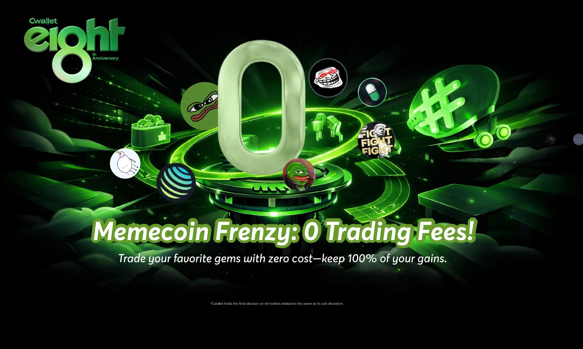 How to Trade Memecoins on Cwallet with Zero Fees This Week