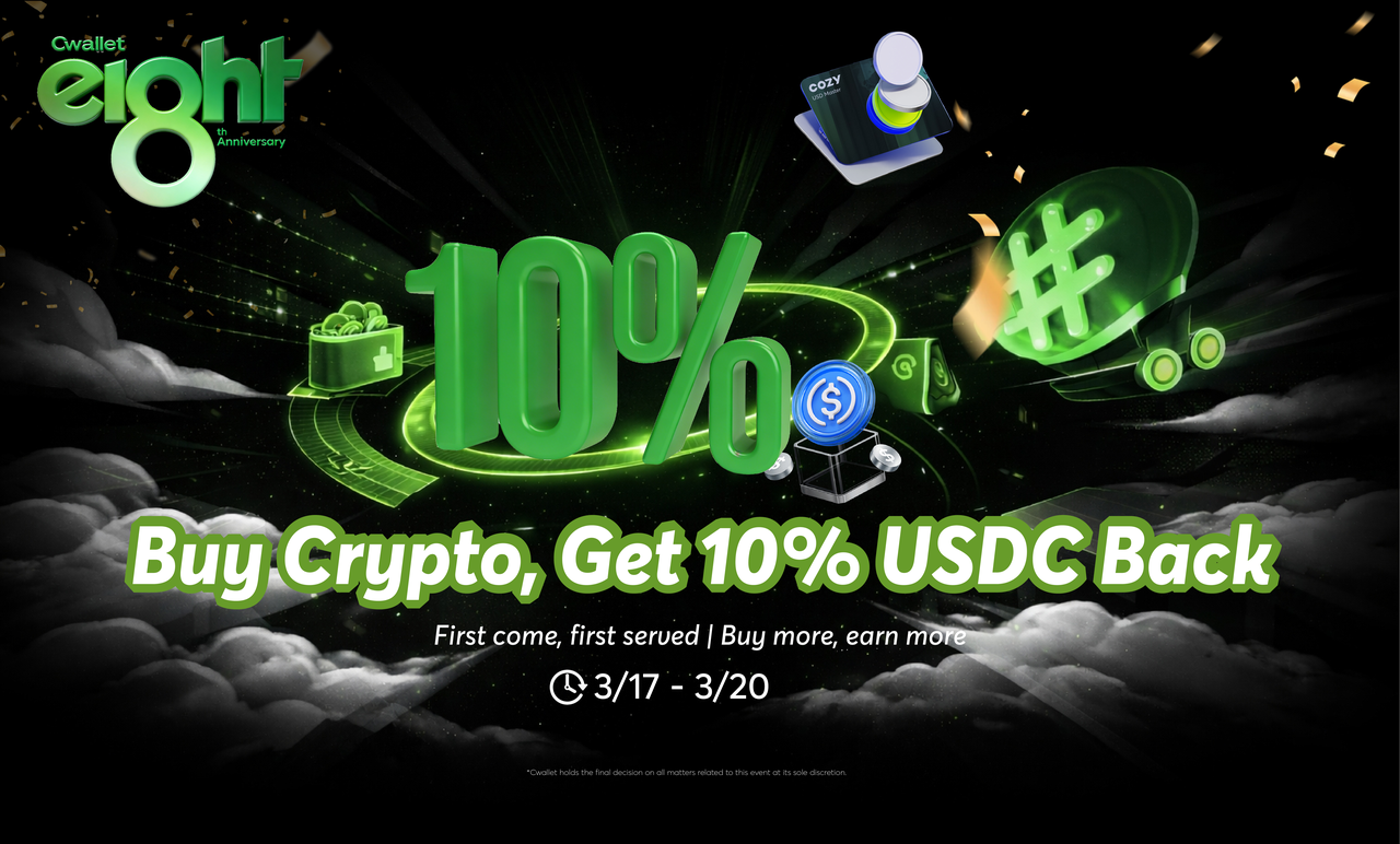 Beli Kripto di Cwallet dan Dapatkan Bonus Hingga 10 USDC Secara Instan