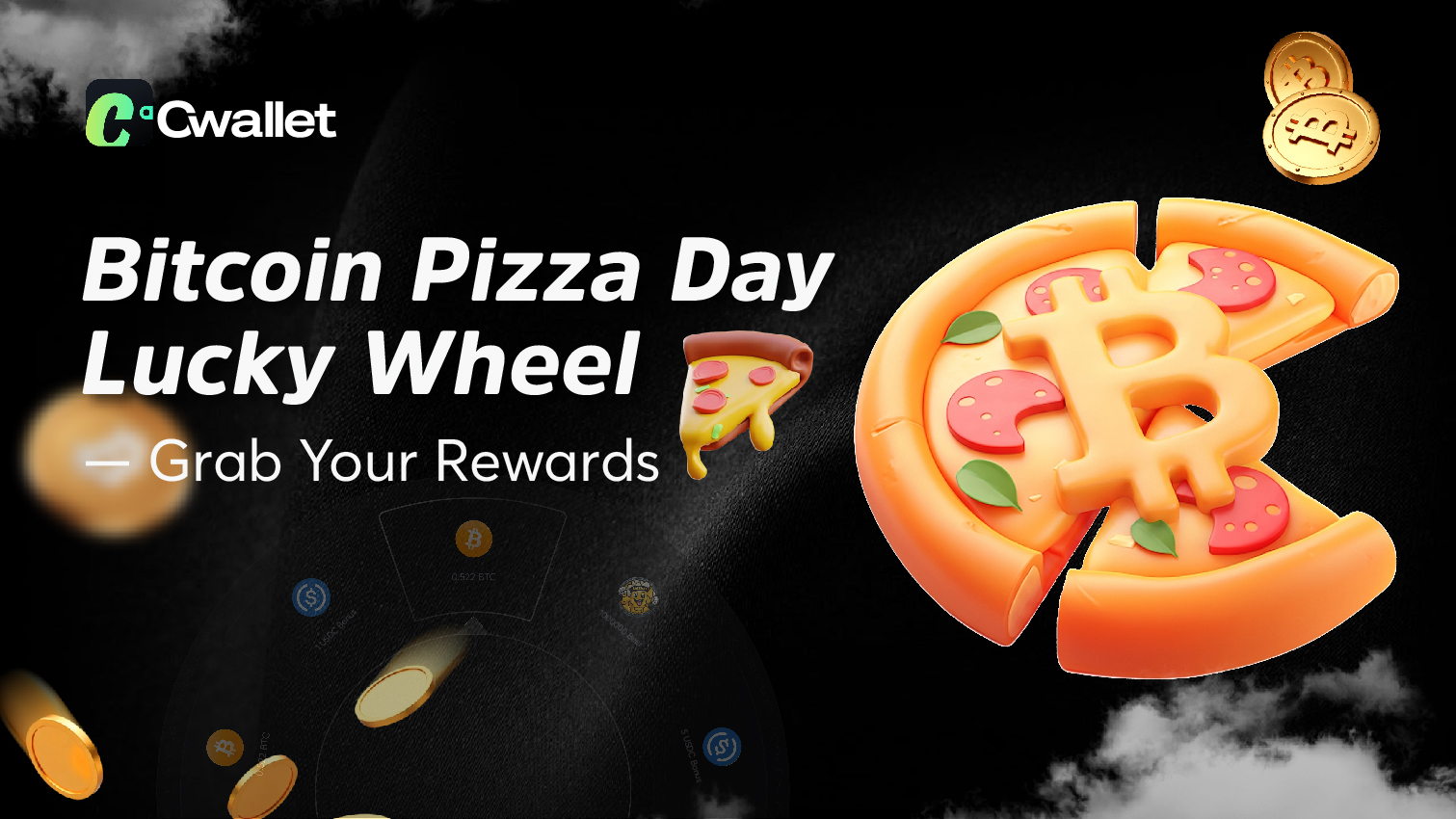 Every Spin Wins: Celebrate Bitcoin Pizza Day with Cwallet Lucky Wheel