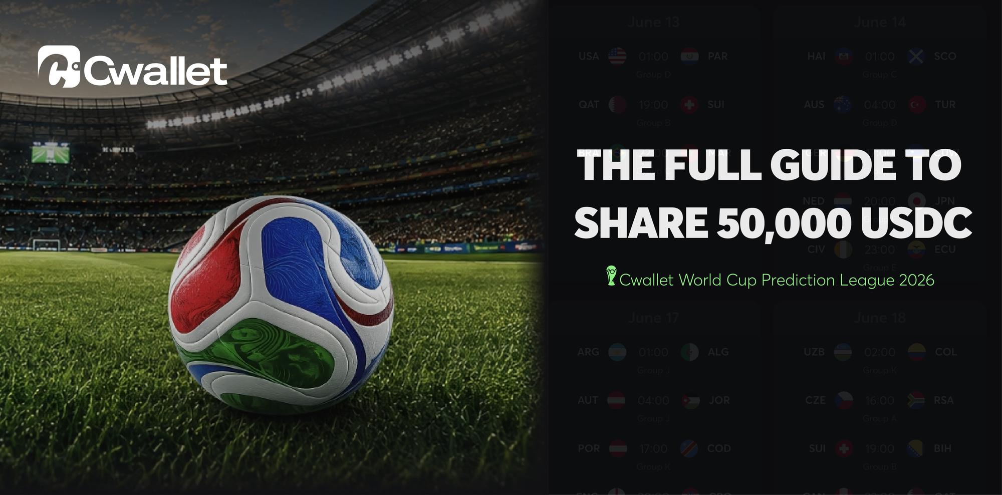 Predict. Climb. Split: The Ultimate World Cup Playbook to the USDC Pool on Cwallet