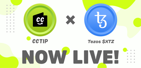 CCTIP NOW SUPPORTS TEZOS (XTZ) NETWORK
