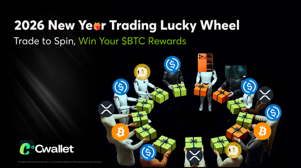 Raih Hadiah $BTC melalui Cwallet's 2026 New Year Lucky Wheel!